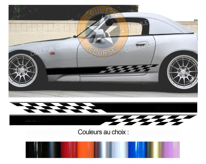 Sticker BANDES HONDA S2000 : Couleur Course