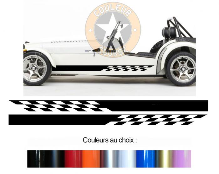 Sticker BANDES LOTUS SEVEN CATERHAM : Couleur Course