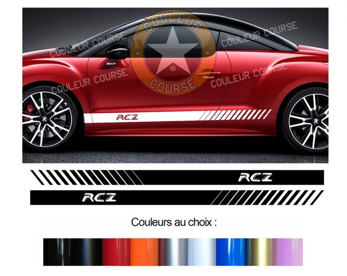 Sticker BANDES PEUGEOT RCZ : Couleur Course