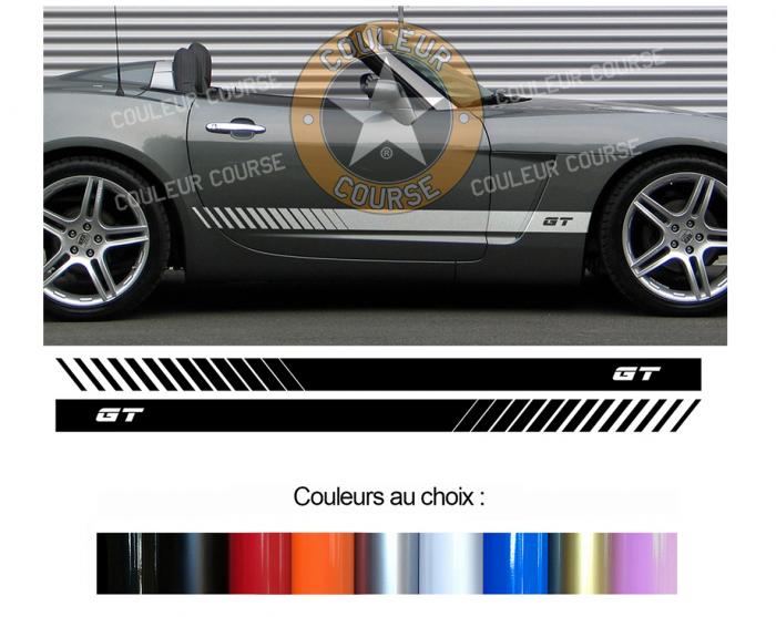 Sticker BANDES OPEL GT : Couleur Course