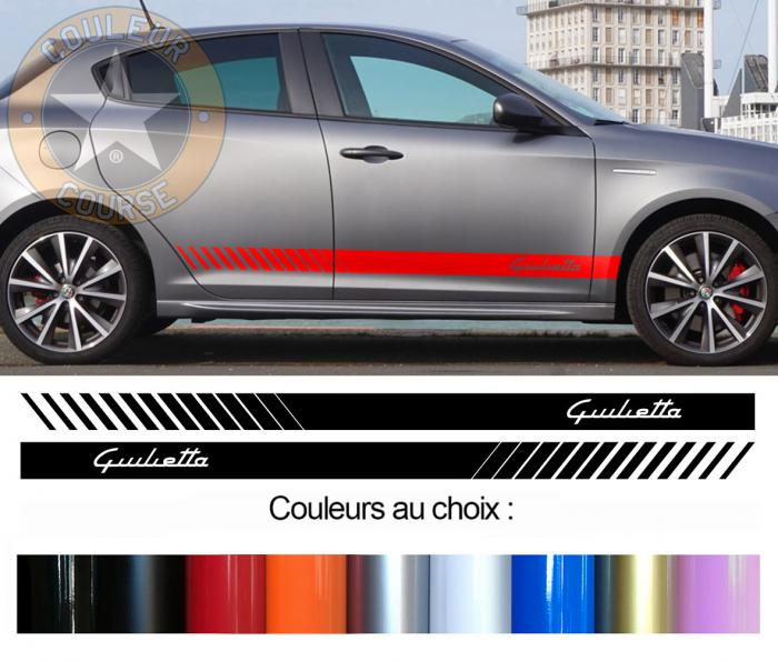 Sticker BANDES ALFA ROMEO GIULIETTA : Couleur Course