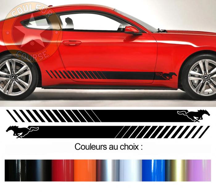 Sticker BANDES FORD MUSTANG : Couleur Course