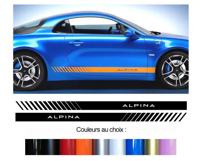 Sticker BANDES ALPINE A110 2018 : Couleur Course