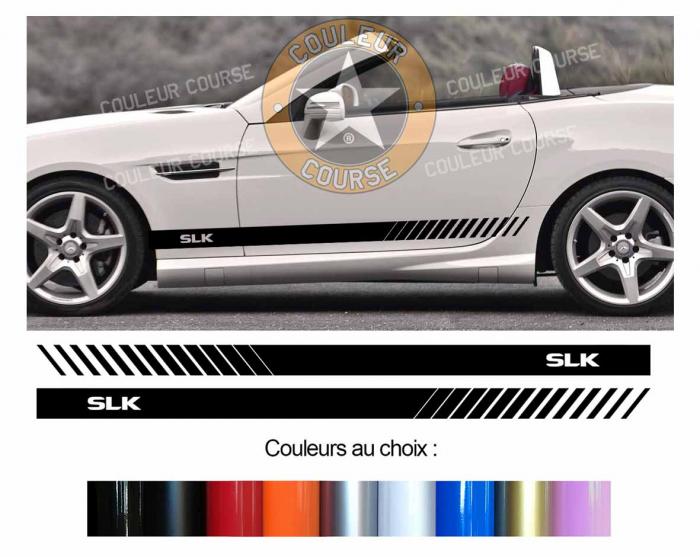 Sticker BANDES MERCEDES SLK : Couleur Course