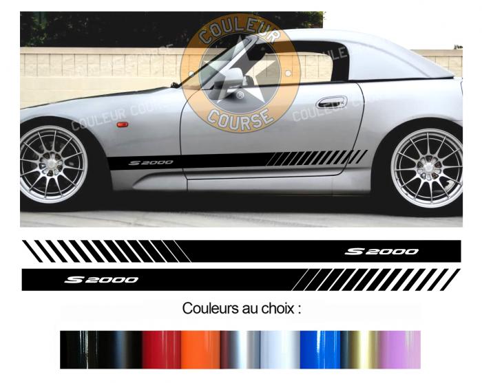 Sticker BANDES HONDA S2000 : Couleur Course