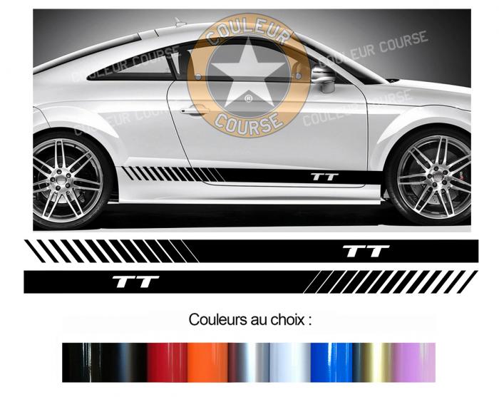 Sticker BANDES AUDI TT : Couleur Course