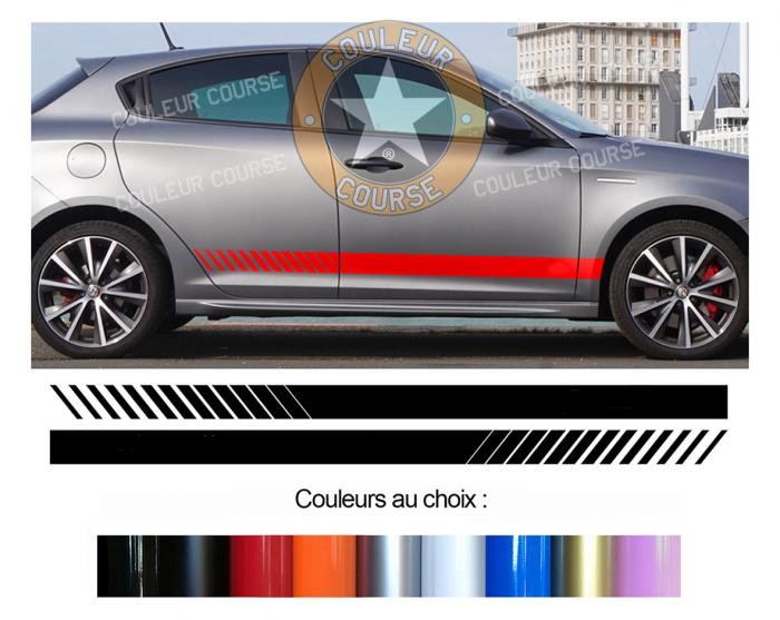 Sticker BANDES ALFA ROMEO GIULIETTA : Couleur Course