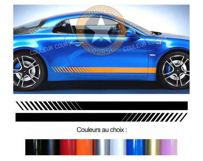 Sticker BANDES ALPINE A110 2018 : Couleur Course