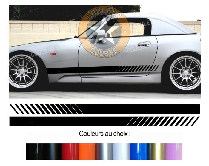 Sticker BANDES HONDA S2000 : Couleur Course