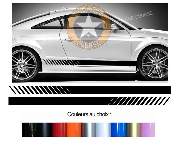 Sticker BANDES AUDI TT : Couleur Course