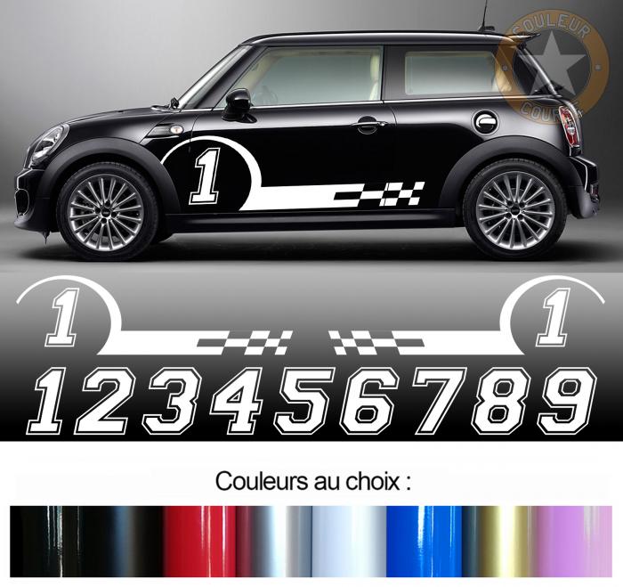 Sticker BANDES MINI COOPER : Couleur Course