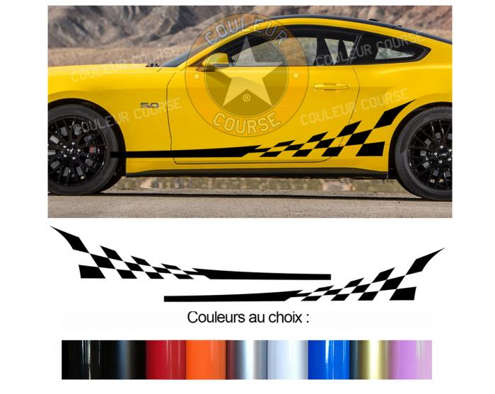 Sticker BANDES FORD MUSTANG : Couleur Course