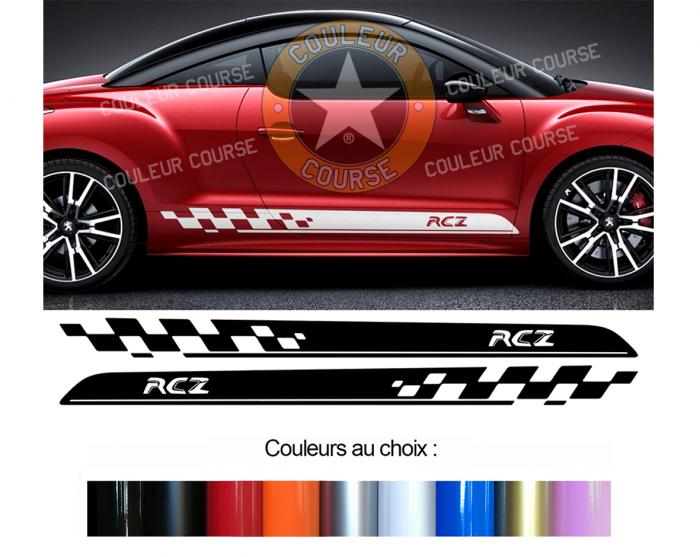 Sticker BANDES PEUGEOT RCZ : Couleur Course