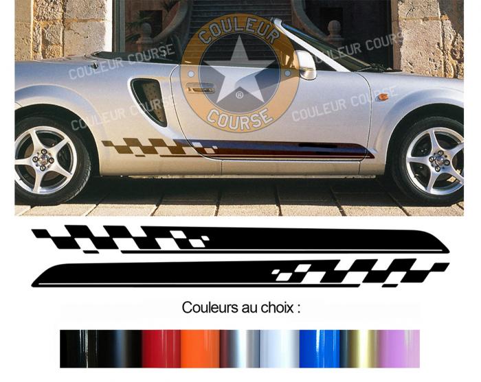 Sticker BANDES TOYOTA MRS MR : Couleur Course