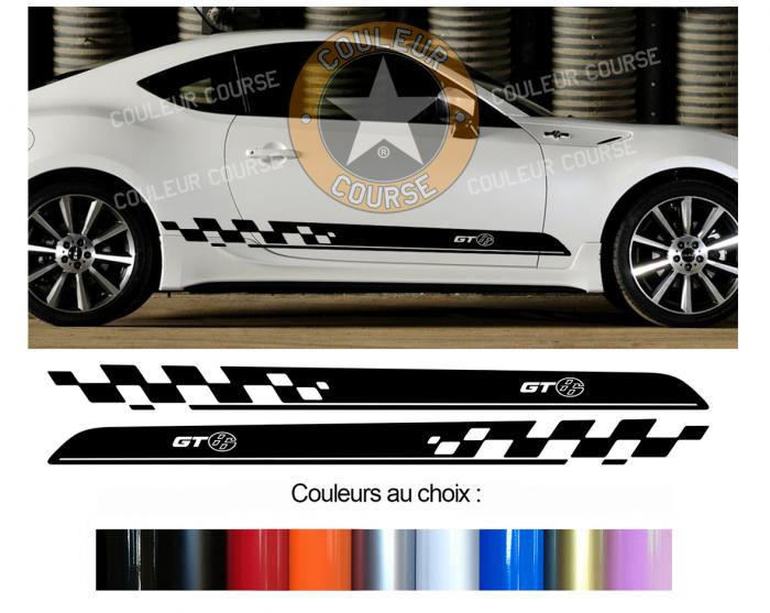 Sticker BANDES TOYOTA GT86 : Couleur Course