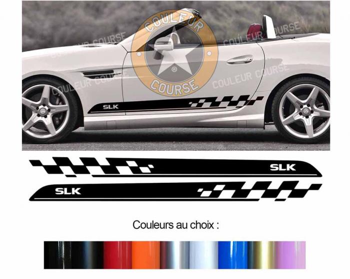 Sticker BANDES MERCEDES SLK : Couleur Course