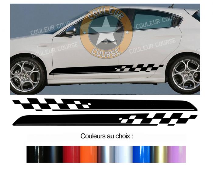 Sticker BANDES ALFA ROMEO GIULIETTA : Couleur Course