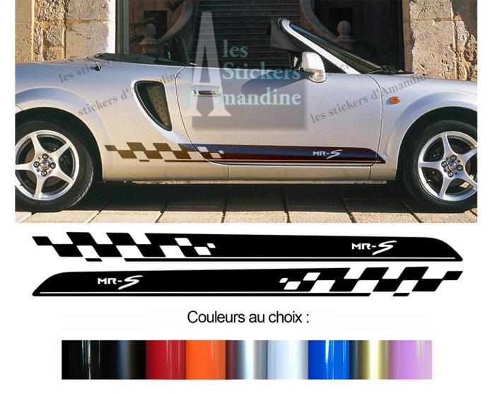 Sticker BANDES TOYOTA MRS MR : Couleur Course