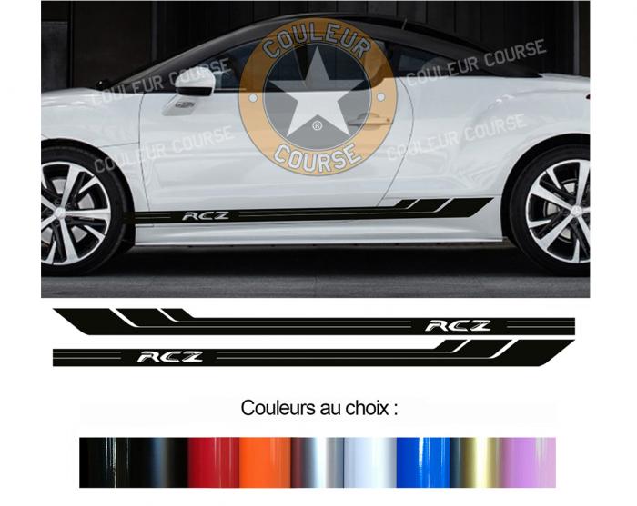 Sticker BANDES PEUGEOT RCZ : Couleur Course