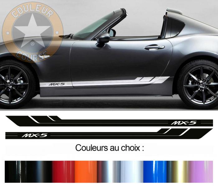 Sticker BANDES MAZDA MX5 MIATA : Couleur Course