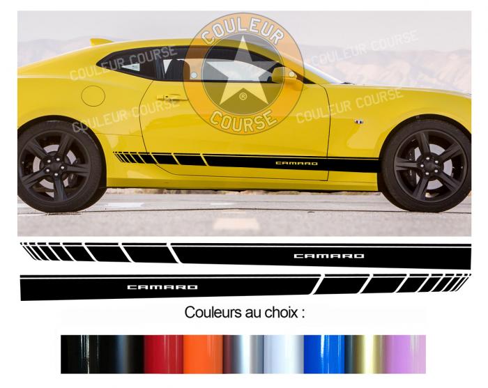 Sticker BANDES CHEVROLET CAMARO : Couleur Course