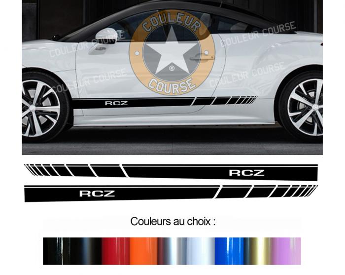 Sticker BANDES PEUGEOT RCZ : Couleur Course