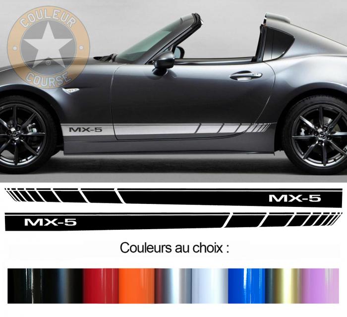 Sticker BANDES MAZDA MX5 MIATA : Couleur Course