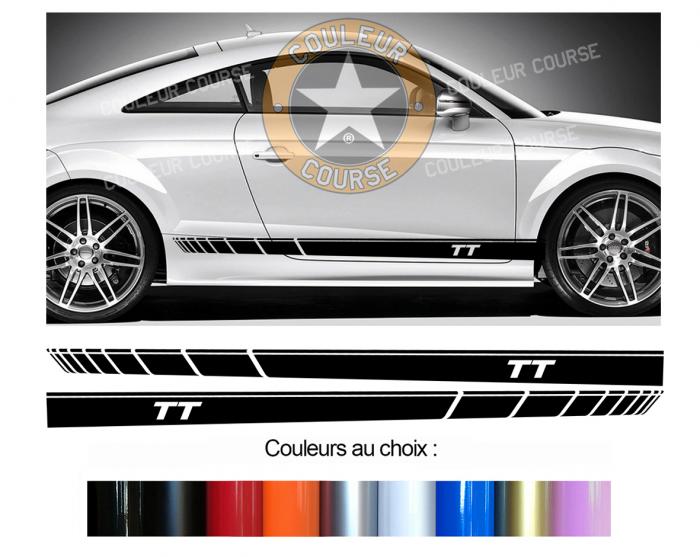 Sticker BANDES AUDI TT : Couleur Course