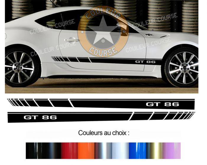 Sticker BANDES TOYOTA GT86 : Couleur Course