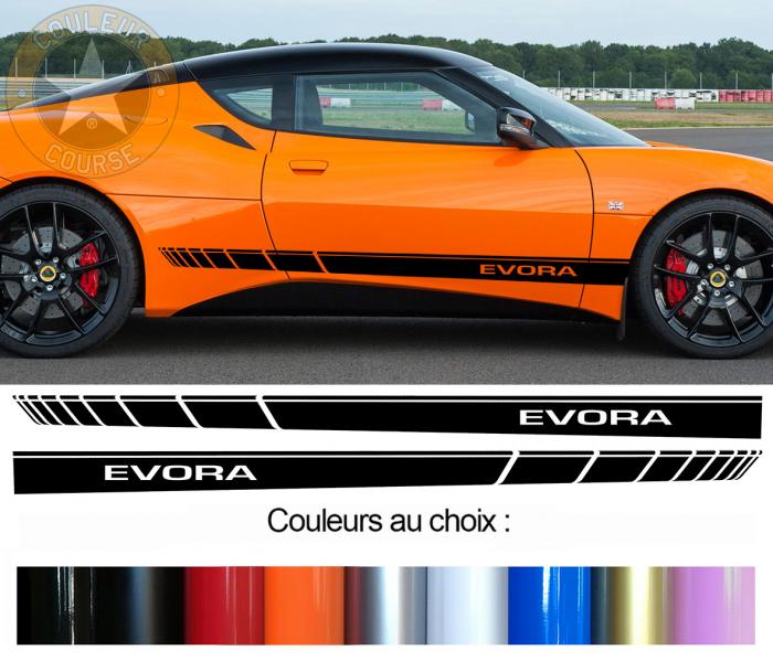 Sticker BANDES LOTUS EVORA : Couleur Course