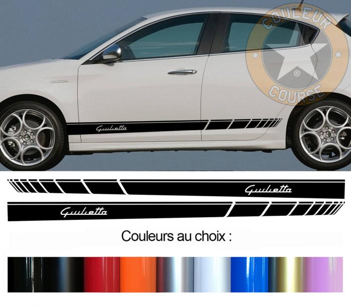 Sticker BANDES ALFA ROMEO GIULIETTA : Couleur Course