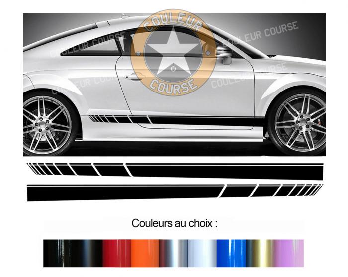 Sticker BANDES AUDI TT : Couleur Course