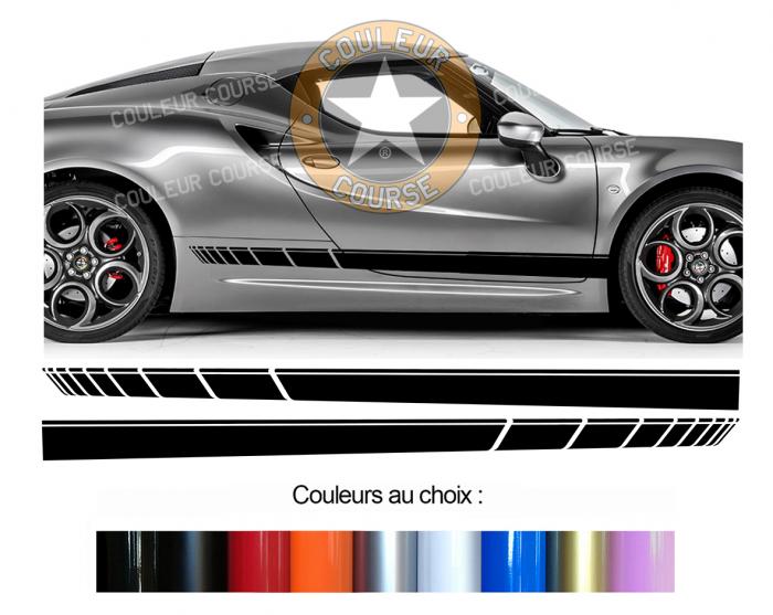 Sticker BANDES ALFA ROMEO 4C : Couleur Course