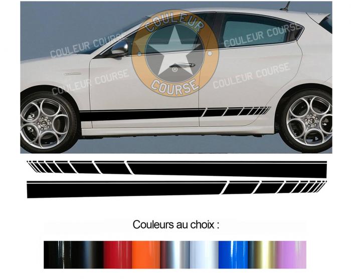 Sticker BANDES ALFA ROMEO GIULIETTA : Couleur Course