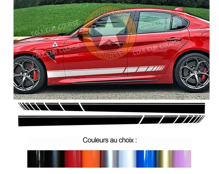 Sticker BANDES ALFA ROMEO GIULIA : Couleur Course