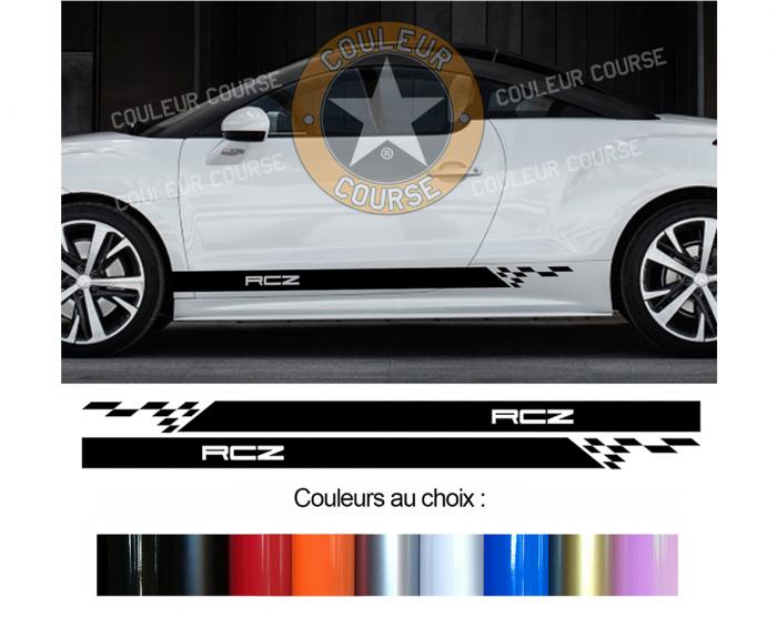 Sticker BANDES PEUGEOT RCZ : Couleur Course