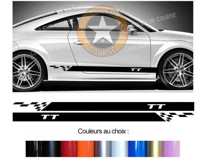 Sticker BANDES AUDI TT : Couleur Course