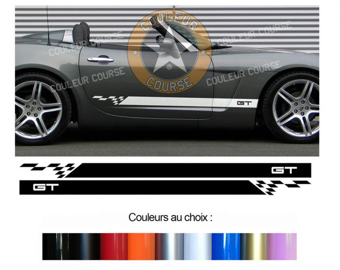 Sticker BANDES OPEL GT : Couleur Course