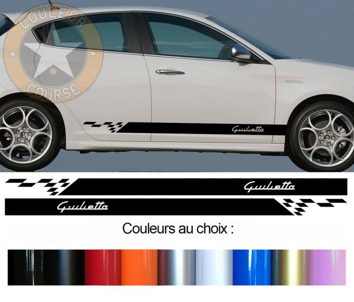 Sticker BANDES ALFA ROMEO GIULIETTA : Couleur Course