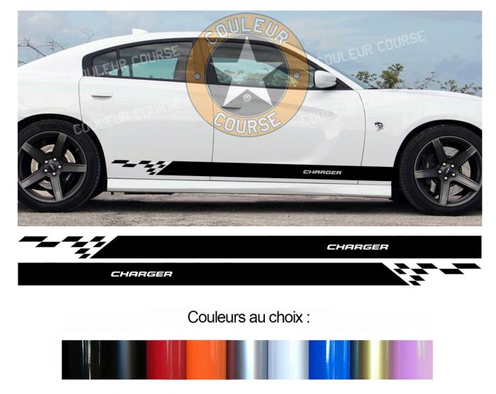 Sticker BANDES DODGE CHARGER : Couleur Course