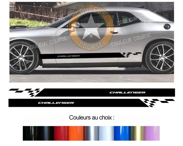 Sticker BANDES DODGE CHALLENGER : Couleur Course