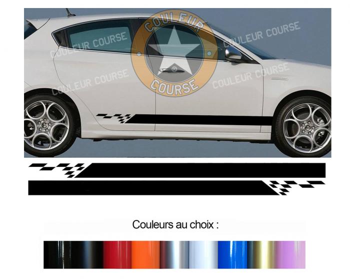 Sticker BANDES ALFA ROMEO GIULIETTA : Couleur Course