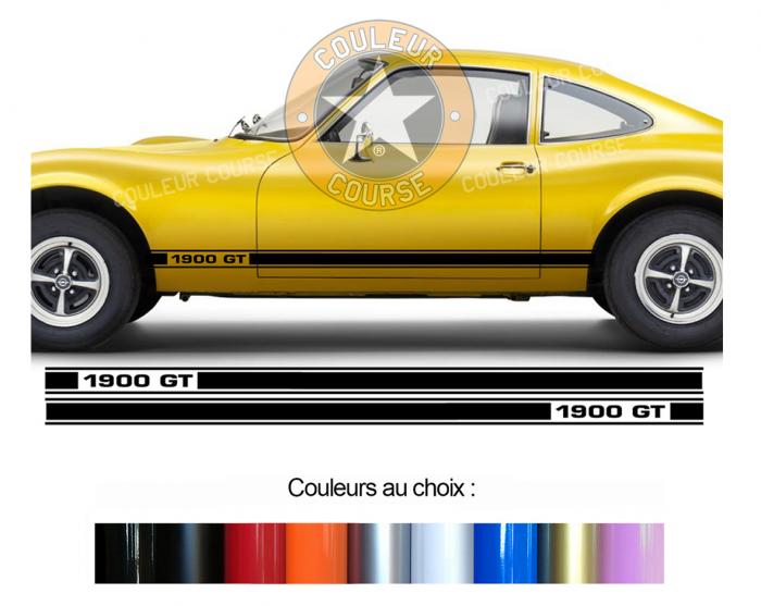 Sticker BANDES OPEL GT 1900 : Couleur Course