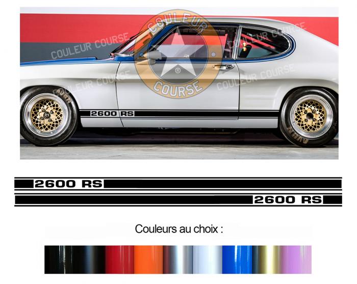 Sticker BANDES FORD CAPRI 2600 RS : Couleur Course