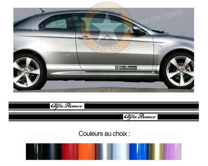 Sticker BANDES ALFA ROMEO GT : Couleur Course