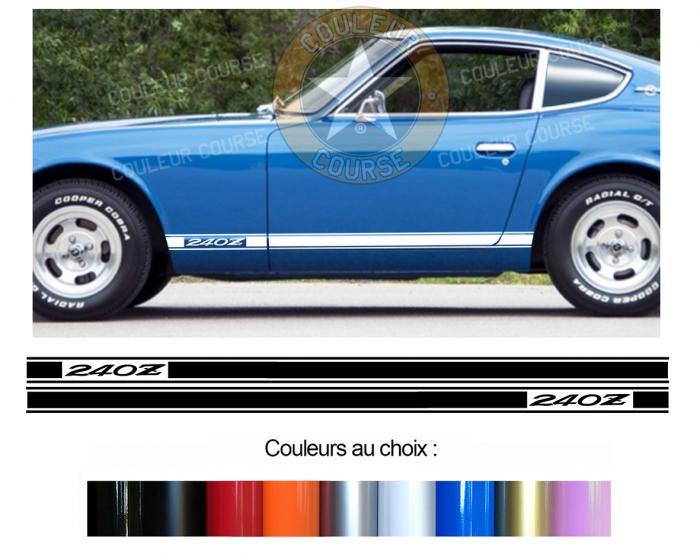 Sticker BANDES DATSUN 240 Z  : Couleur Course