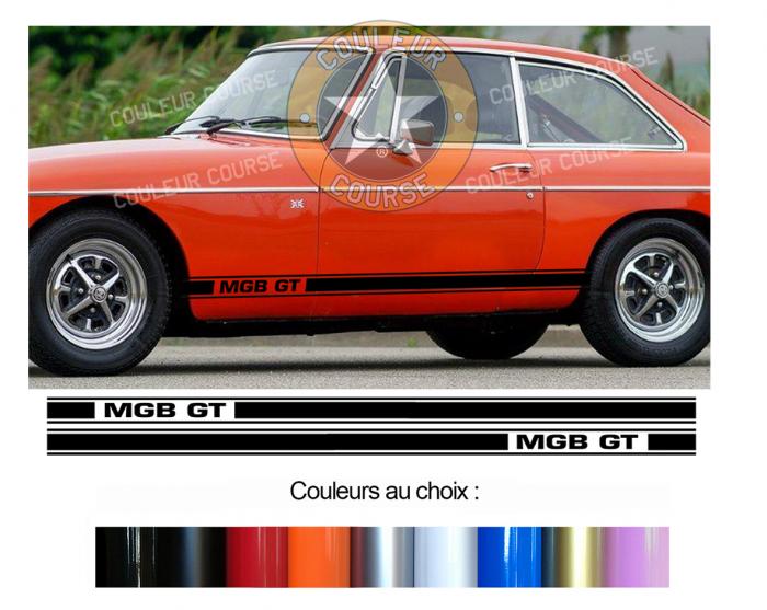 Sticker BANDES MG B GT : Couleur Course