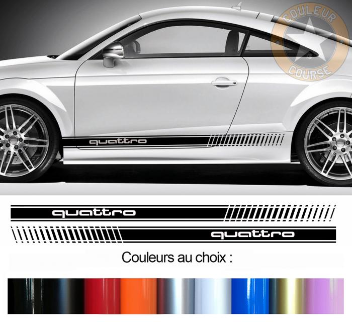 Sticker BANDES AUDI TT : Couleur Course