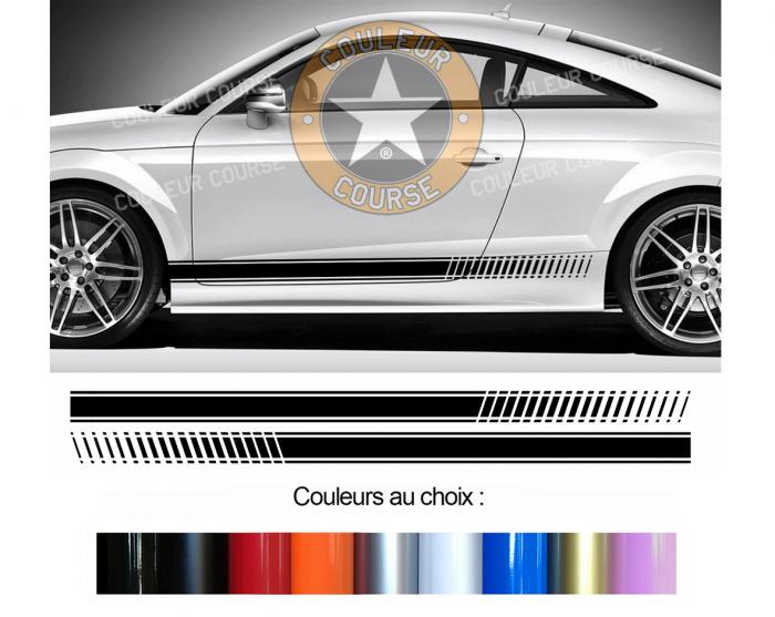 Sticker BANDES AUDI TT : Couleur Course