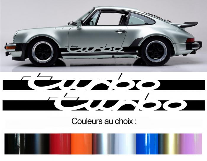 Sticker BANDES PORSCHE 911 930 TURBO : Couleur Course